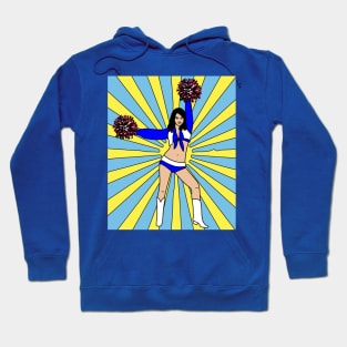 Dancing Cheerleader Cheers With Pom Poms Hoodie